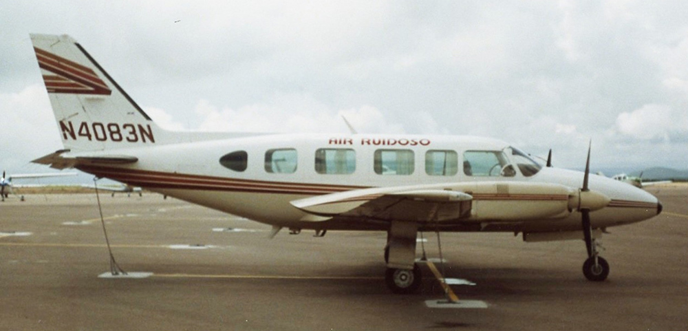Air Ruidoso Piper Navajo Chieftain at the Sierra Blanca Regional Airport.
