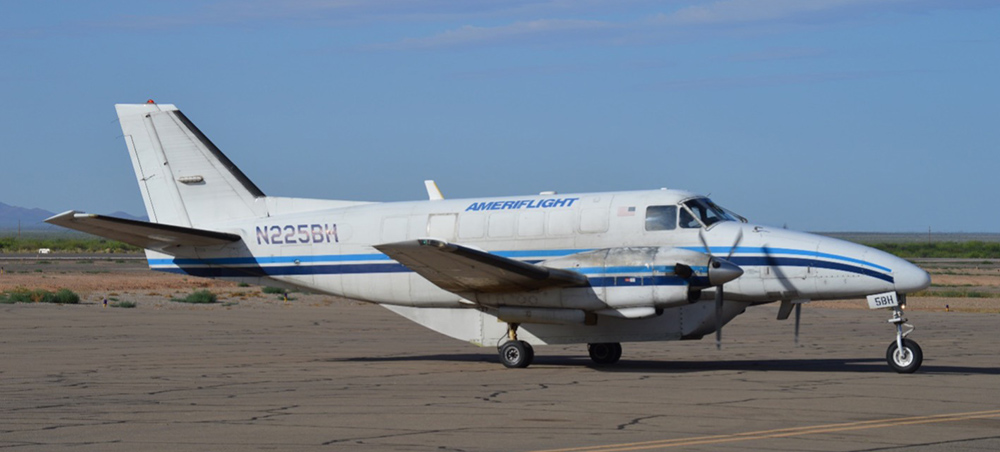 Ameriflight Beechcraft C99 at Alamogordo in 2020.
