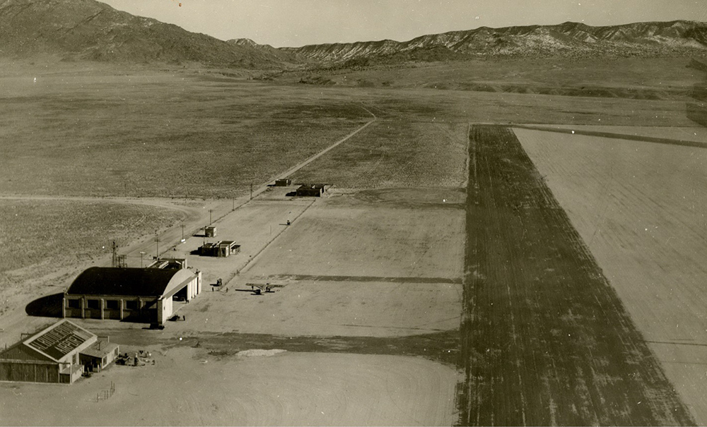 An aerial view of the Albuquerque Airport.