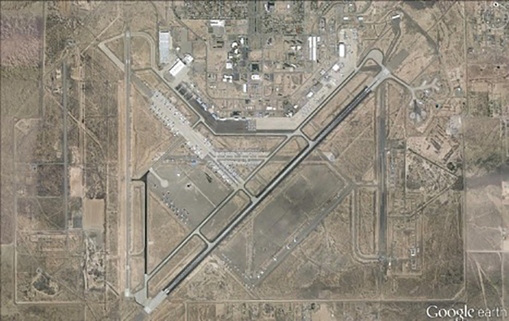 An aerial view of the Roswell International Air Center in 2010.