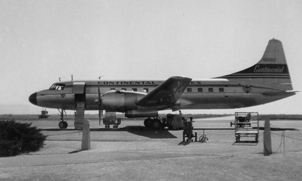 Continental Airlines Convair 340 at Hobbs during the 1950’s. Both Continental aircraft photos courtesy of John Vaughan.