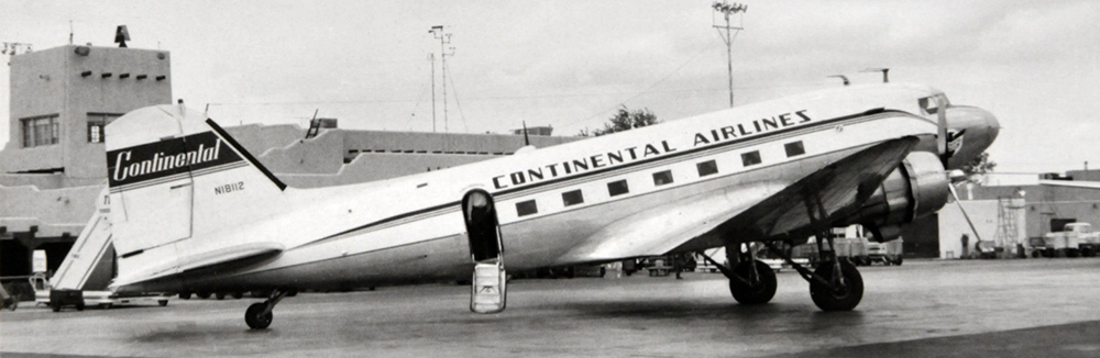 Continental Airlines Douglas DC-3’s flew most of the service to Roswell until 1963.