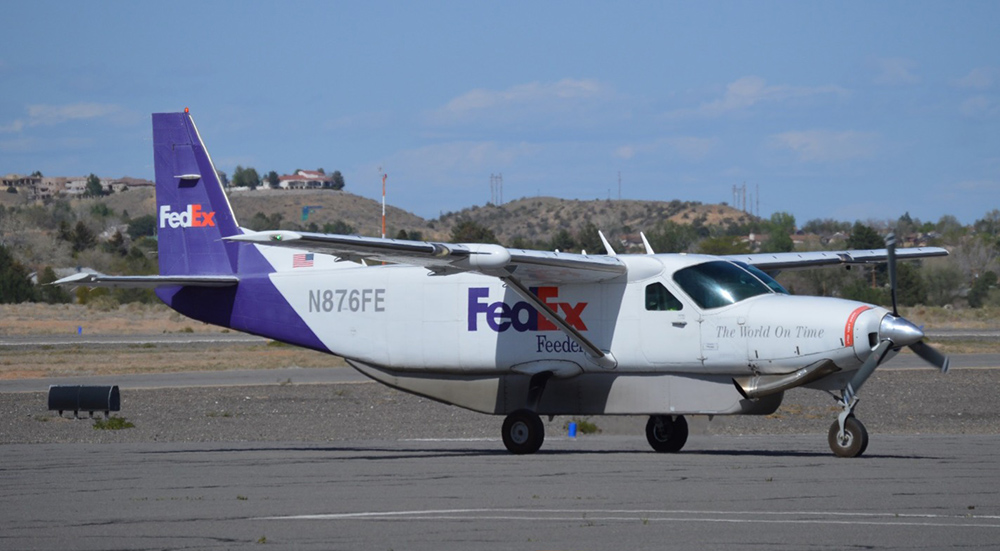 FedEx Feeder Cessna 208B Super Cargomaster at Farmington in 2022.