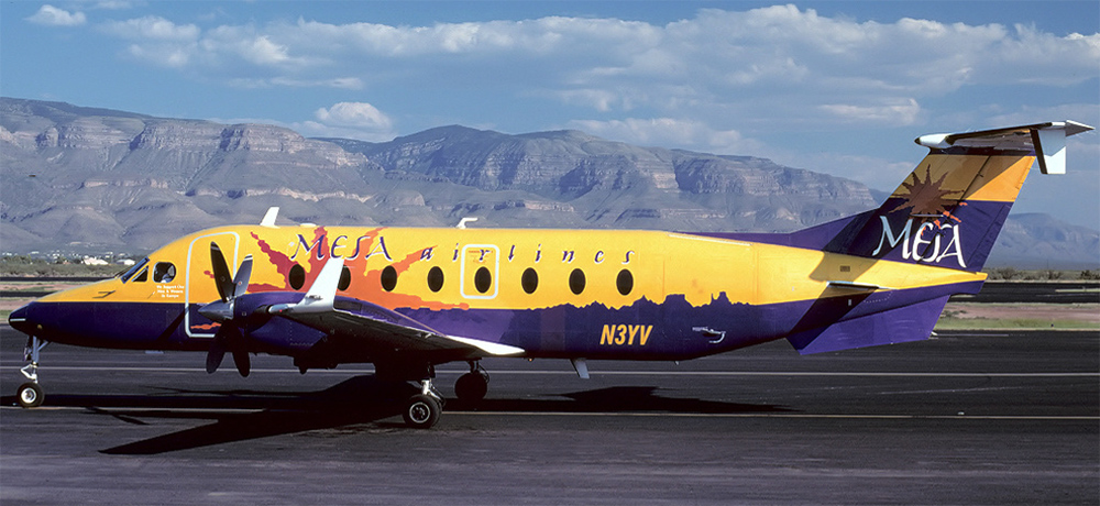 Mesa Airlines Beechcraft 1900D at Alamogordo in 2000