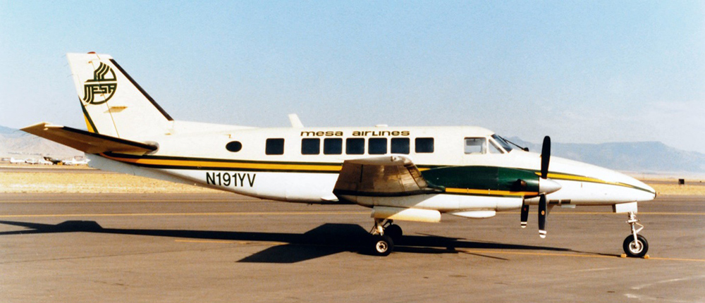 Mesa Airlines primarily operated the Beechcraft 99 in the 1980’s.