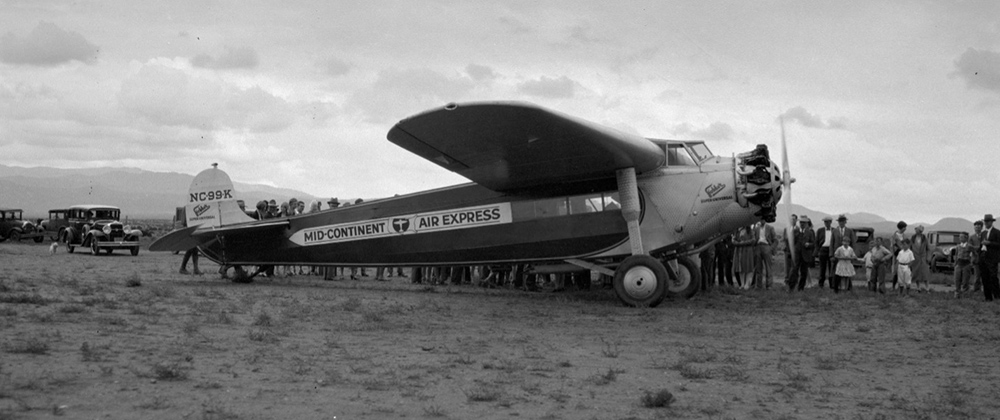 Mid-Continent Air Express Fokker Super Universal at an unknown field in Santa Fe c1929.