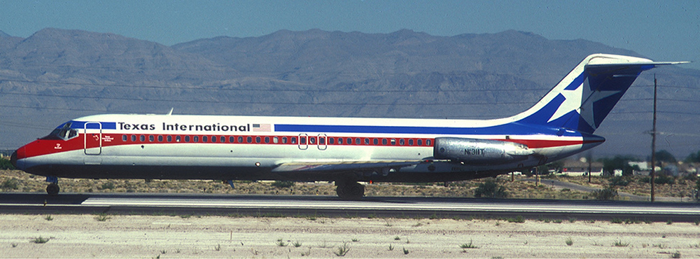 Texas International Douglas DC-9-30 named “City of Roswell”.