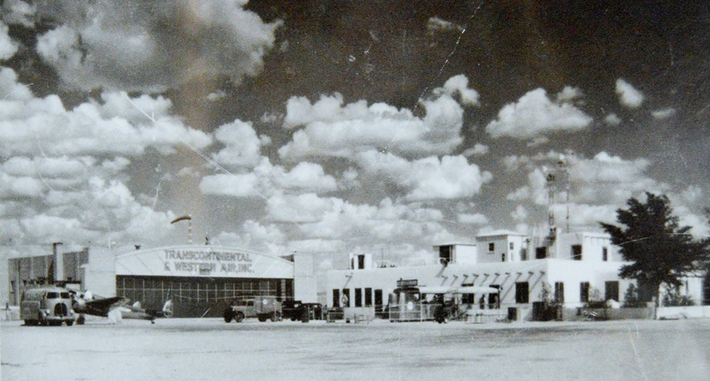 The West Mesa Airport after the terminal building was expanded in the mid-1930’s.