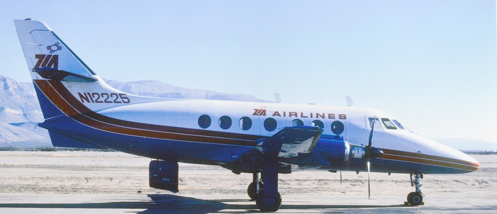 Zia Airlines Handley-Page Jetstream at Alamogordo in the late 1970’s